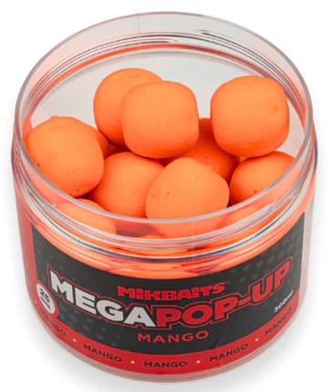 Mikbaits Mega Plovoucí Fluo Boilie Mango 300 ml 25 mm (1)